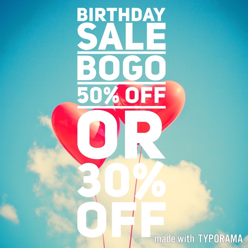 🎂BIRTHDAY SALE THIS WEEK